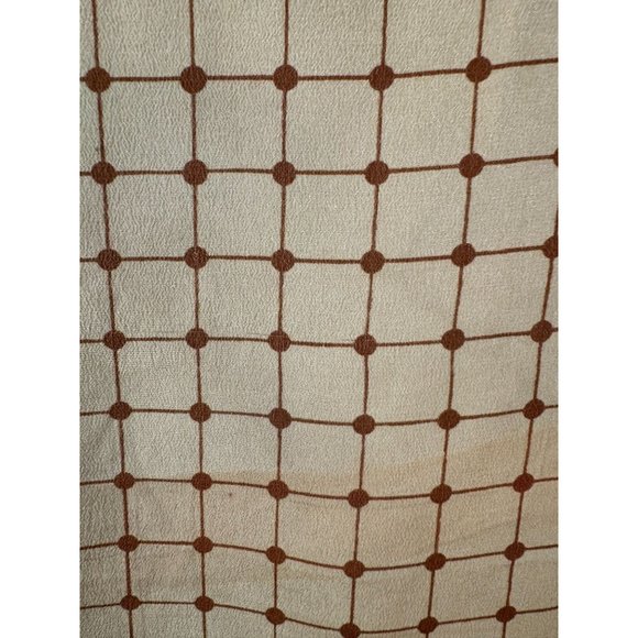 Goeffrey Beene Vintage Grid Scarf 31 x 30 Brown Grid Polyester - Picture 8 of 16